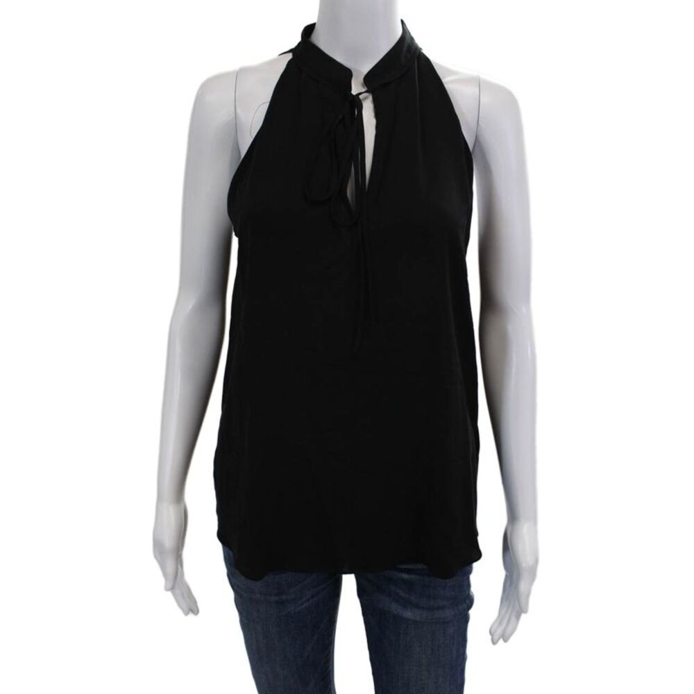 ALC Womens Silk High Neck Sleeveless Tank Black Size 8